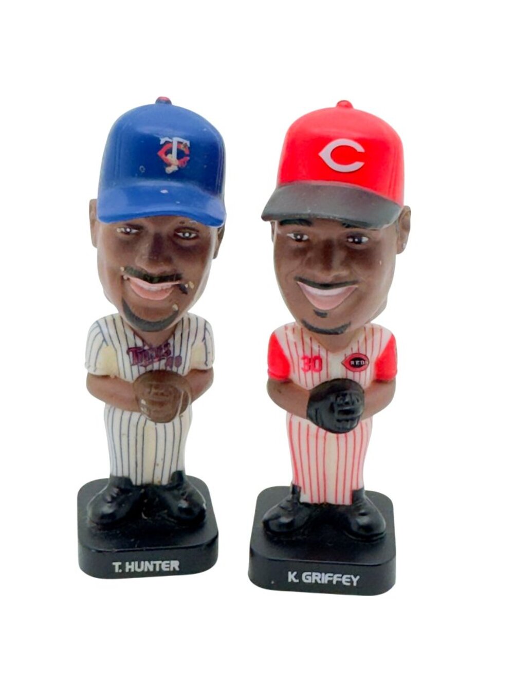 2000s Upper Deck Post Cereal Mini Bobbleheads Ken Griffey Jr. & Tori Hunter Vtg